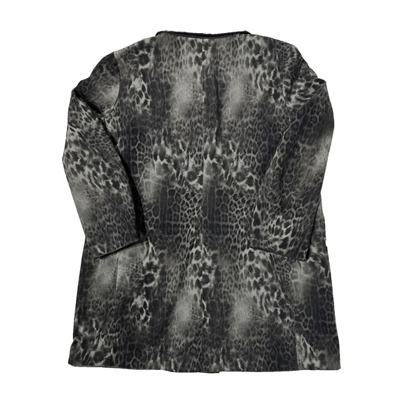 Jane Post Reversible Rain Coat Jacket Black Gray Leopard Print Women’s Size XL - Picture 2 of 16